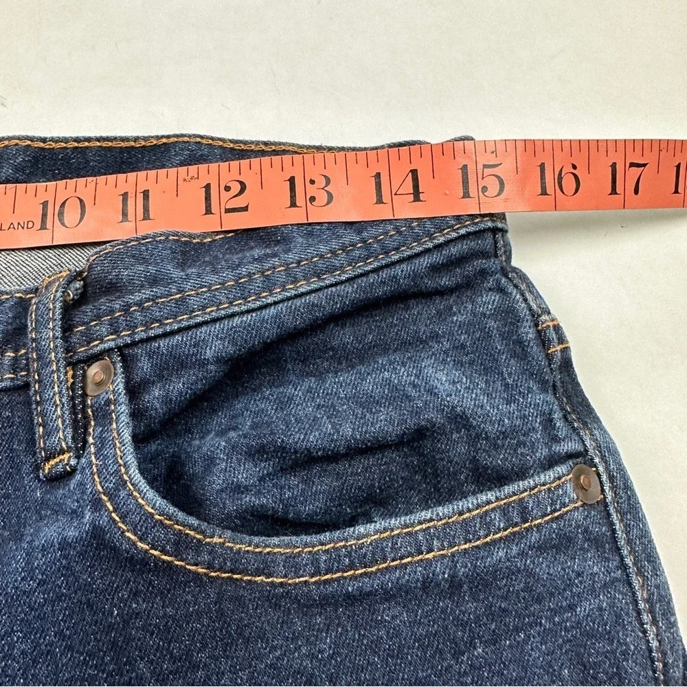 Stronghold Denim Jeans Mens 32 Dark Blue Slim Straight Button‎ Fly Made in USA